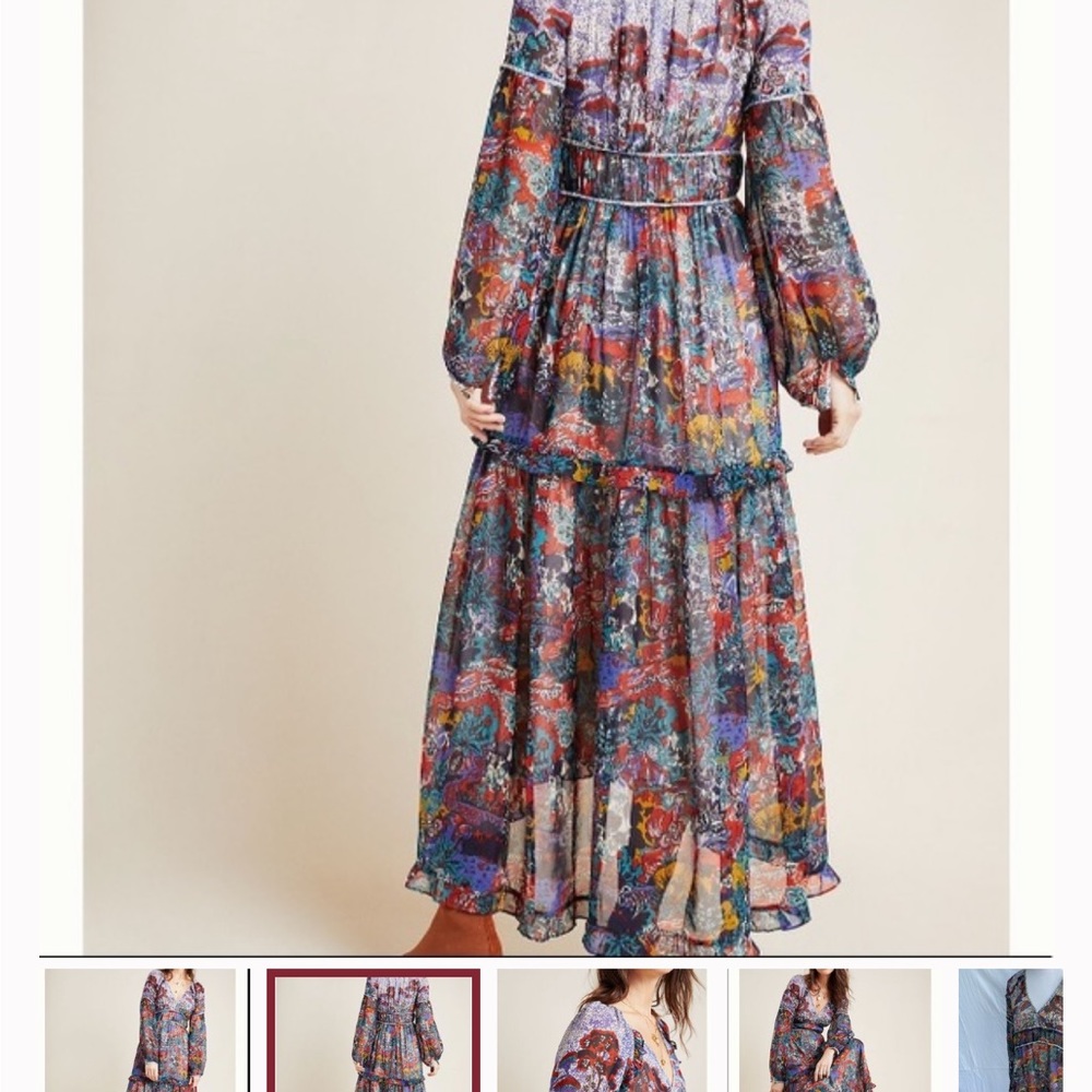 Anthropologie Maeve Annabella Paisley Maxi Dress - Picture 4 of 9